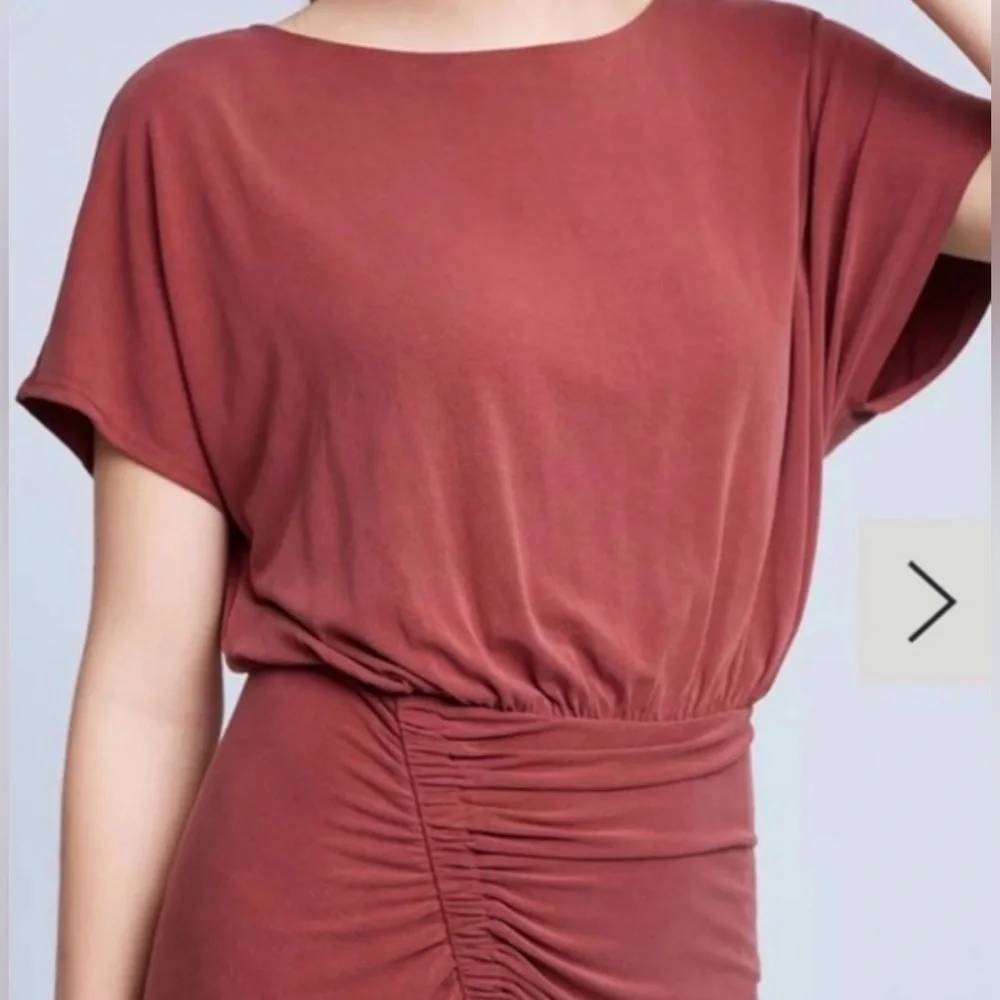 Anthropologie Moulinette Soeurs Asymmetrical Wine Dress - Picture 2 of 9